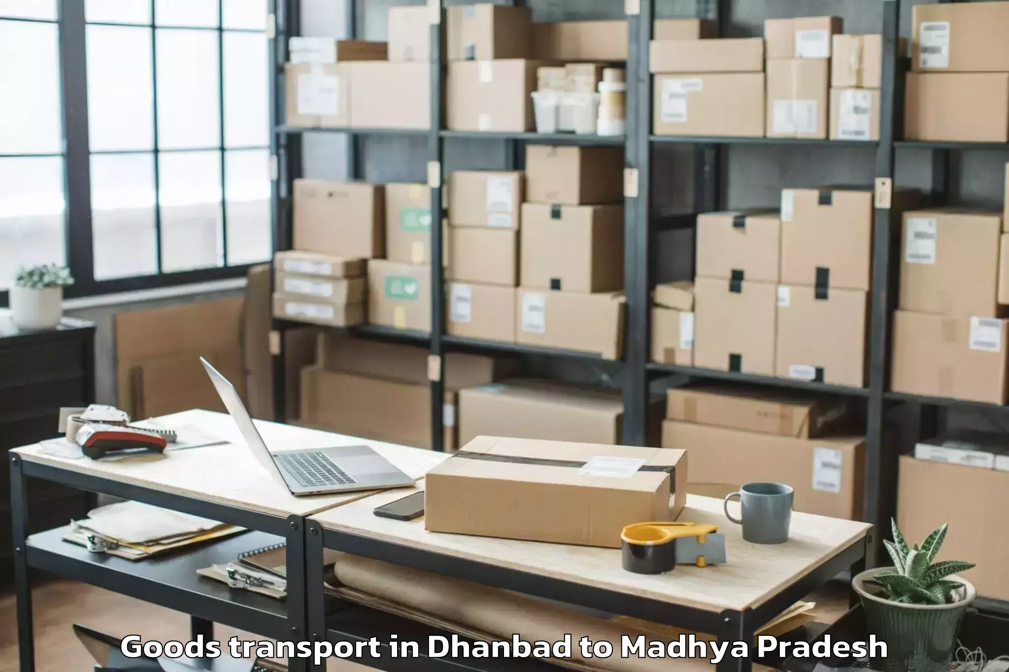 Book Your Dhanbad to Mauganj Goods Transport Today